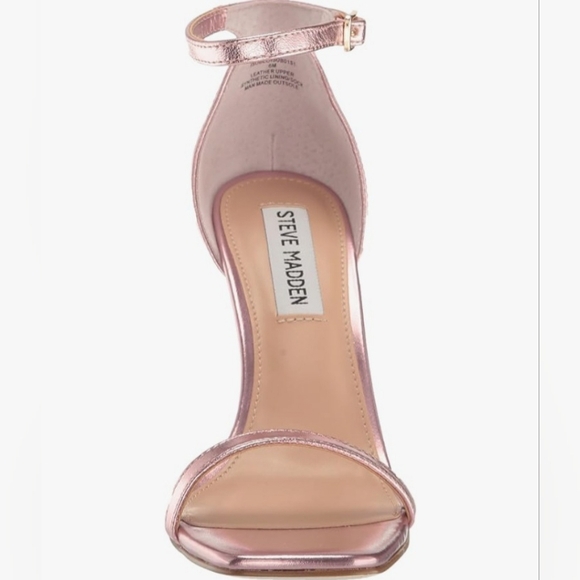 Steve Madden Isobel Pink Metallic Clear Lucite Wedge Sandals Size 8.5  NWOB - Picture 6 of 16